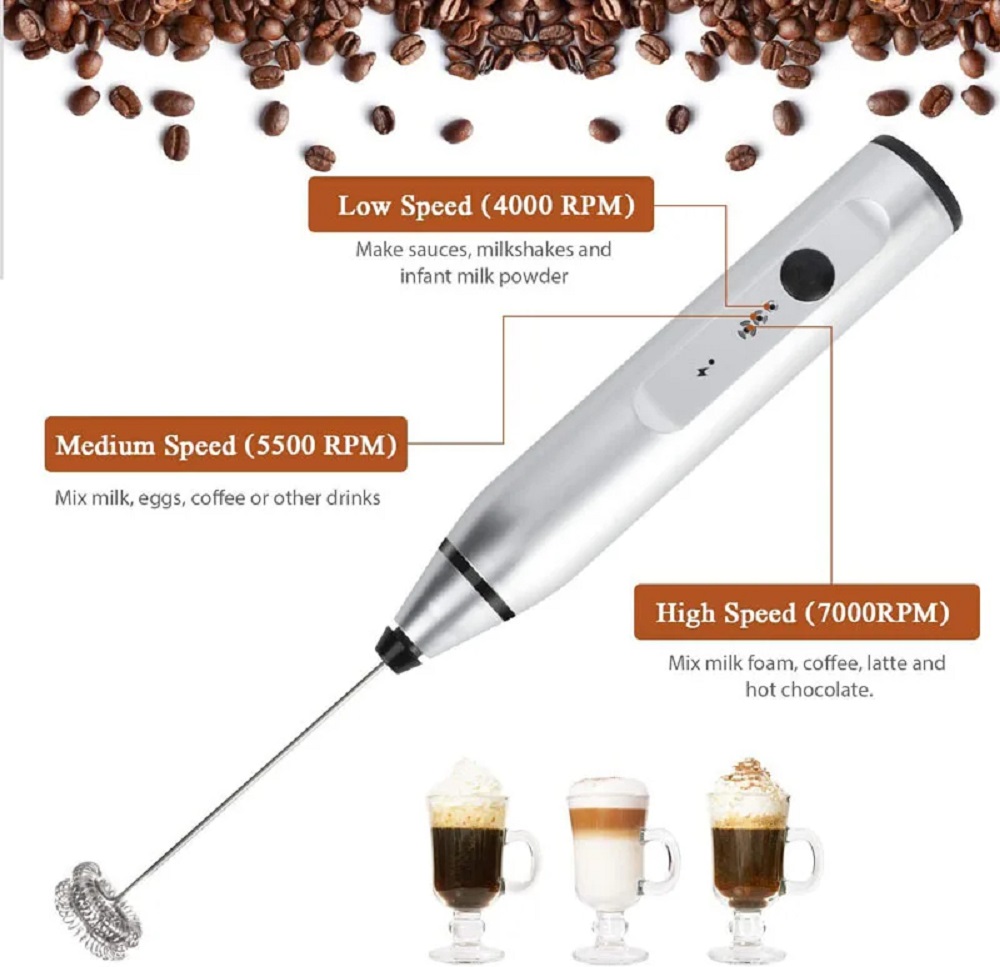 Portable Blender Usb Rechargeable - Mini Electric Handheld Milk Frother Electric