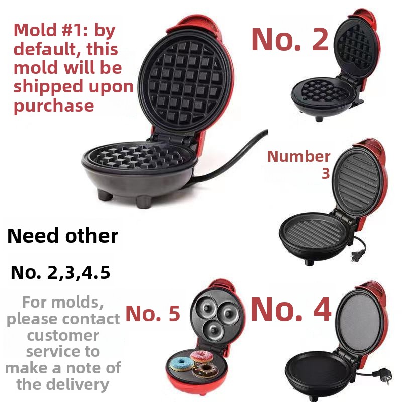 JIHUAN Mini Household Breakfas - Mini Waffle Maker Machine ulasan dan harga