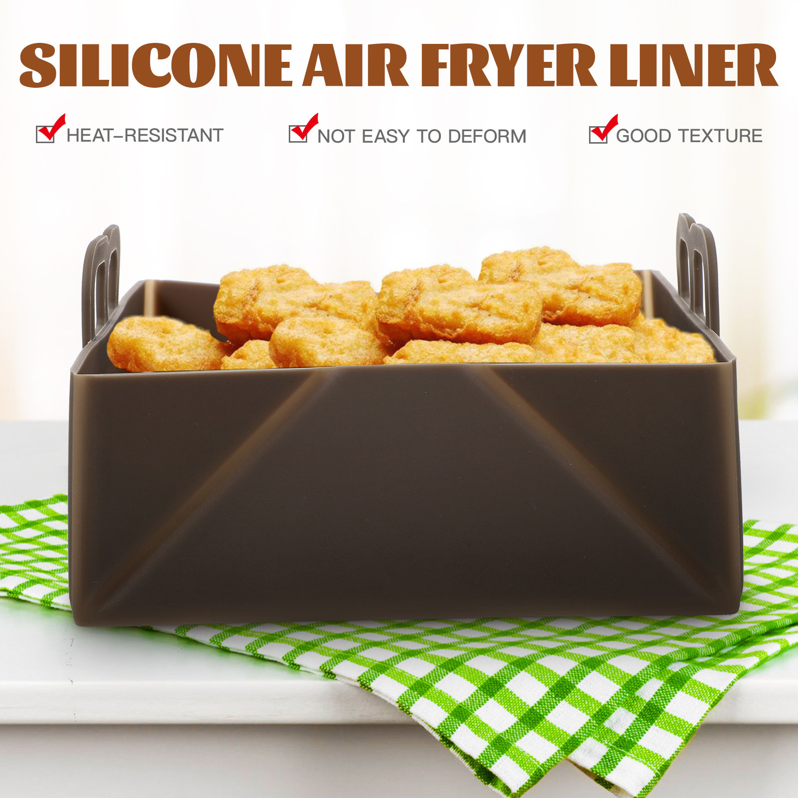Air Fryer Silicone Liner Reusa - Air Fryer Silicone Pot Liner ulasan dan harga