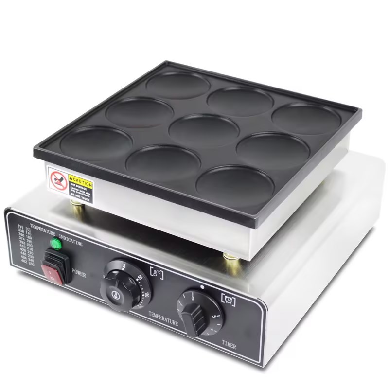 9 Holes Round Shape Waffle Muf - Mini Waffle Maker Machine ulasan dan harga