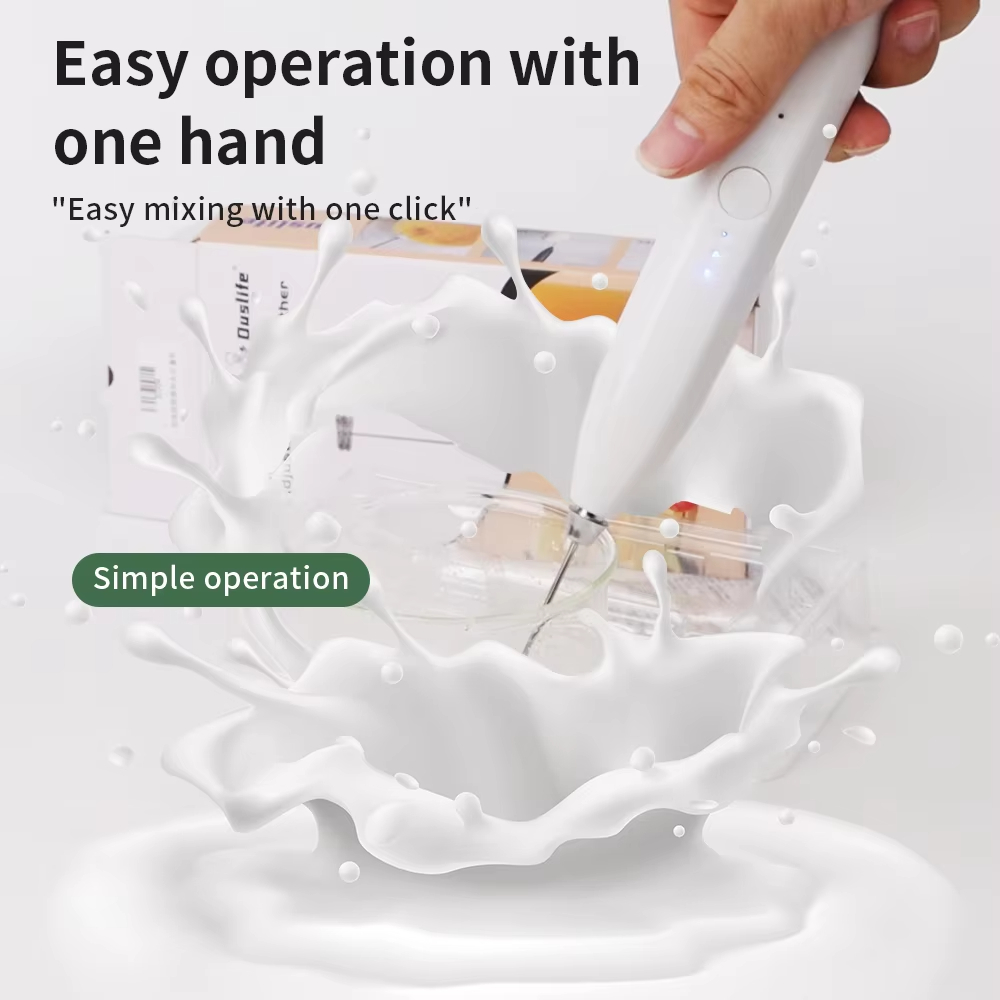 Electric Milk Frother, 3-Speed - Portable Blender Usb Rechargeable ulasan dan harga