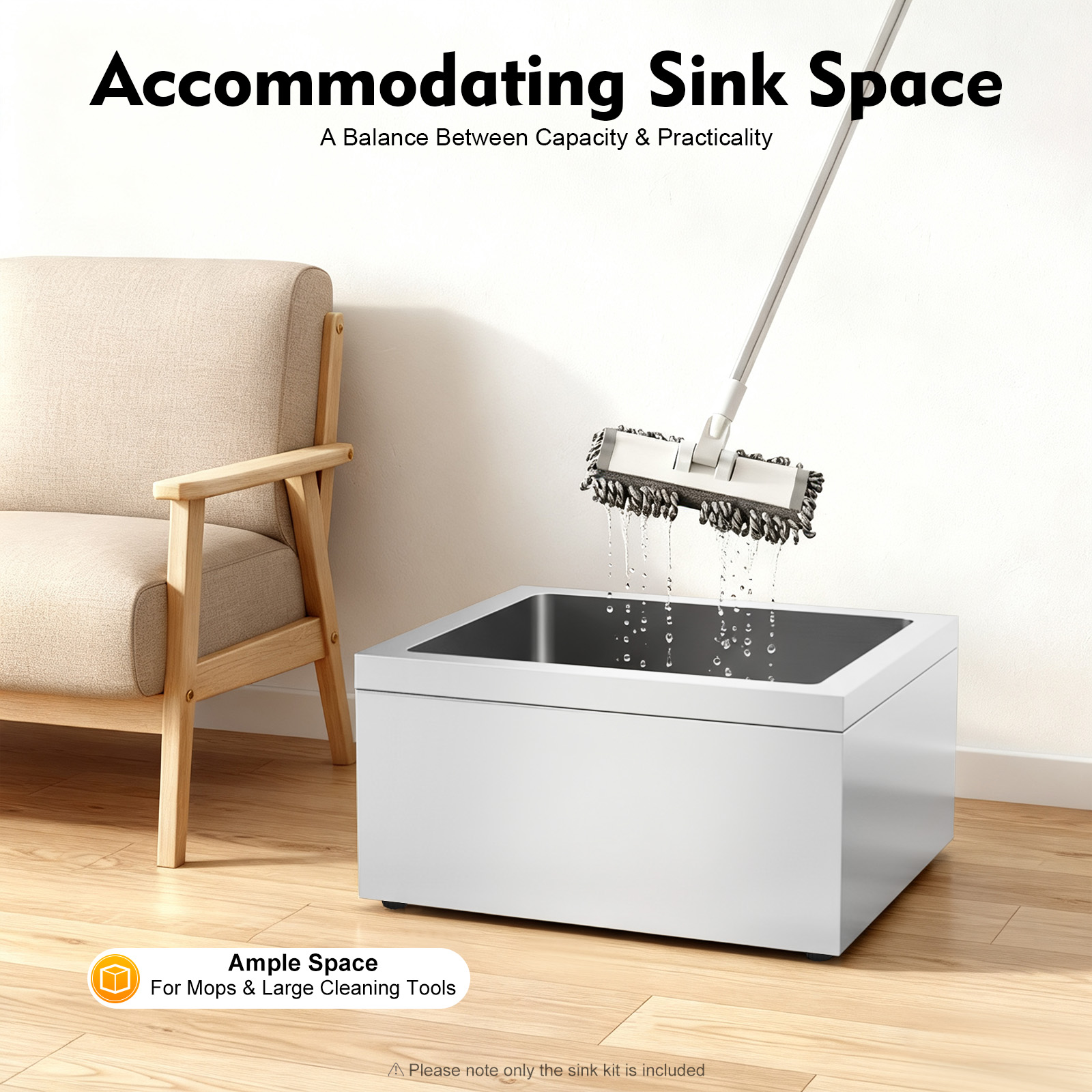 Stainless Steel Floor Mop Sink - Laundry ulasan dan harga
